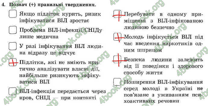 Відповіді Зошит Основи здоров’я 7 клас Бойченко