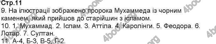 Відповіді Зошит контроль Всесвітня історія 7 клас Ладиченко