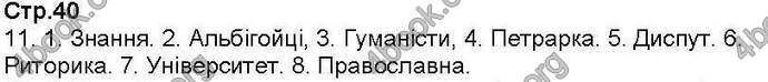 Відповіді Зошит контроль Всесвітня історія 7 клас Ладиченко