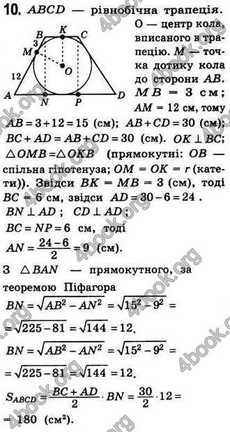 Відповіді Геометрія 8 клас Бевз 2016. ГДЗ