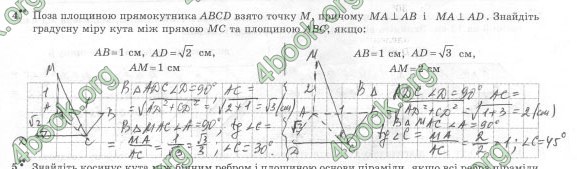 Відповіді Комплексний зошит Геометрія 10 клас Роганін. ГДЗ