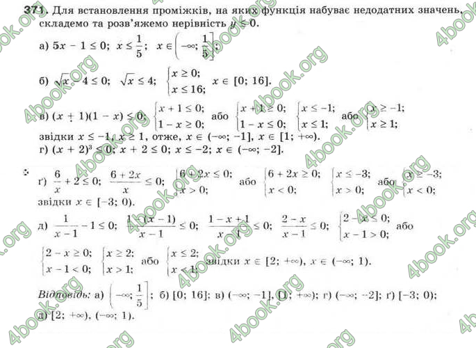 Відповіді Алгебра 9 клас Бевз 2009. ГДЗ