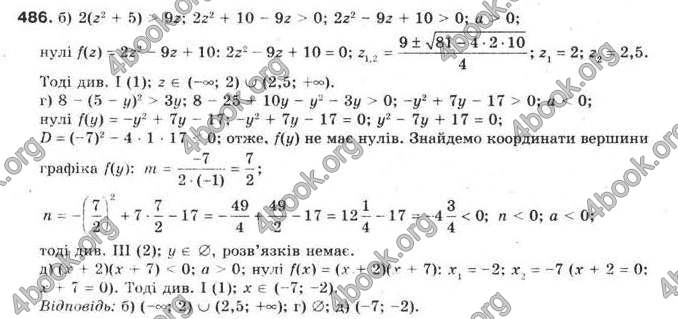 Відповіді Алгебра 9 клас Бевз 2017. ГДЗ