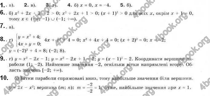 Відповіді Алгебра 9 клас Бевз 2017. ГДЗ