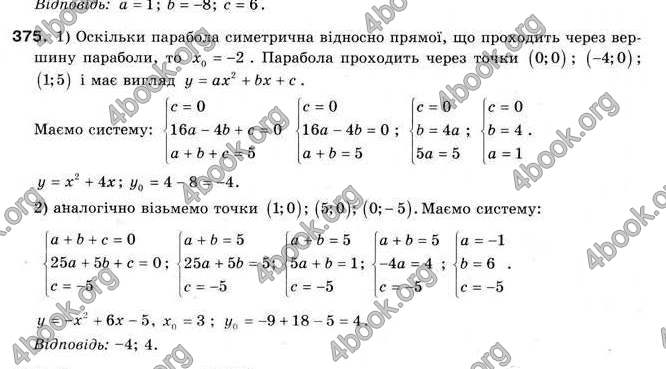 Відповіді Алгебра 9 клас Мерзляк 2009. ГДЗ