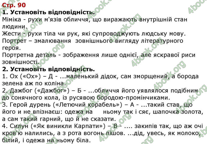 Відповіді Українська література 5 клас Авраменко. ГДЗ
