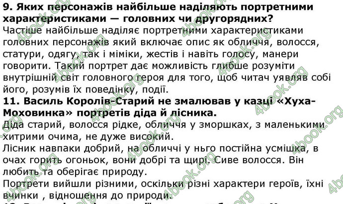 Відповіді Українська література 5 клас Авраменко. ГДЗ