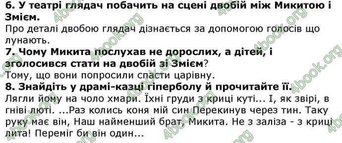 Відповіді Українська література 5 клас Авраменко. ГДЗ