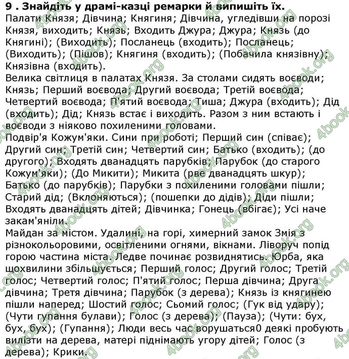 Відповіді Українська література 5 клас Авраменко. ГДЗ