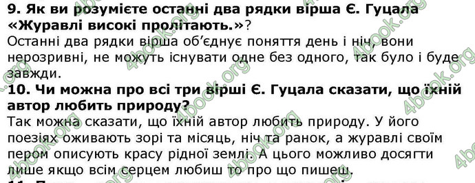 Відповіді Українська література 5 клас Авраменко. ГДЗ