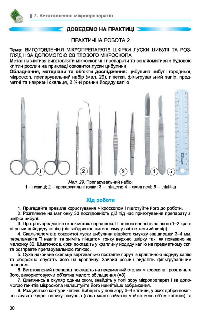 Підручник Біологія 6 клас Остапченко