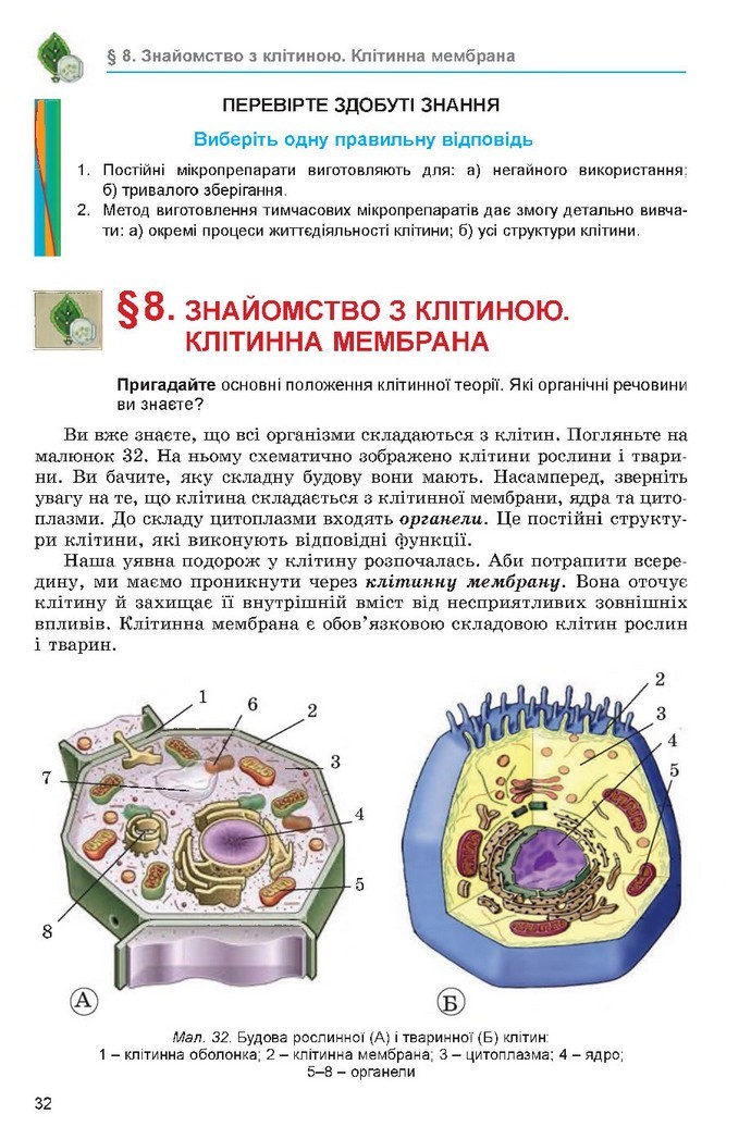 Підручник Біологія 6 клас Остапченко