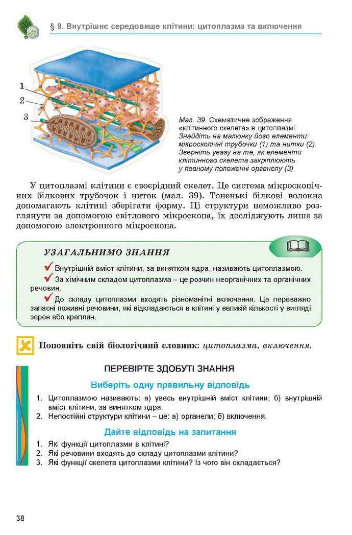 Підручник Біологія 6 клас Остапченко