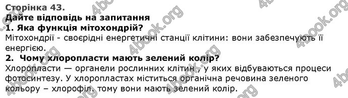 Відповіді Біологія 6 клас Остапченко. ГДЗ