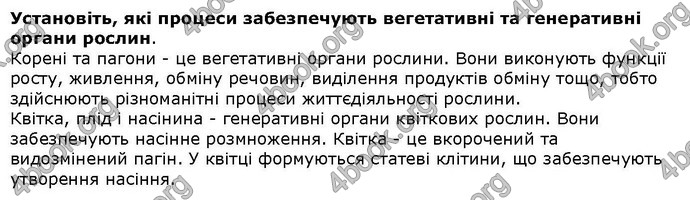 Відповіді Біологія 6 клас Остапченко. ГДЗ