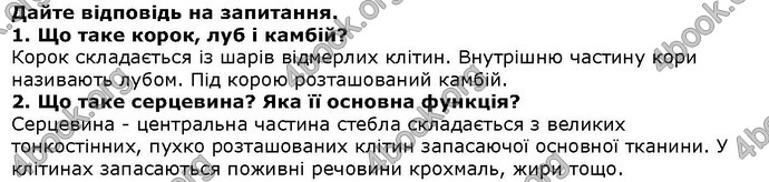 Відповіді Біологія 6 клас Остапченко. ГДЗ