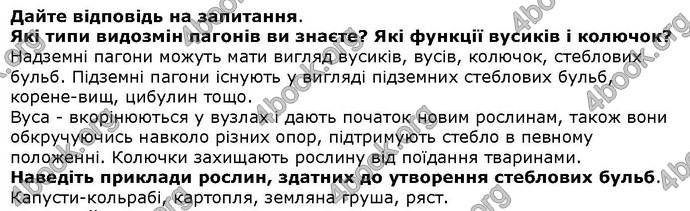 Відповіді Біологія 6 клас Остапченко. ГДЗ