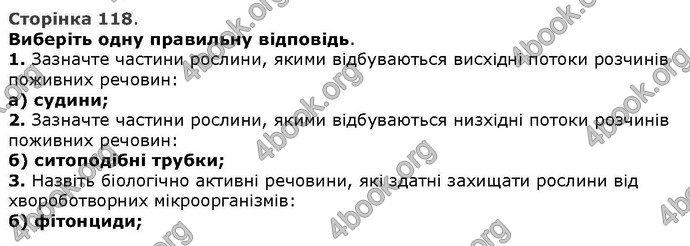 Відповіді Біологія 6 клас Остапченко. ГДЗ