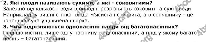 Відповіді Біологія 6 клас Остапченко. ГДЗ