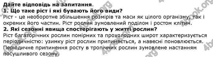 Відповіді Біологія 6 клас Остапченко. ГДЗ