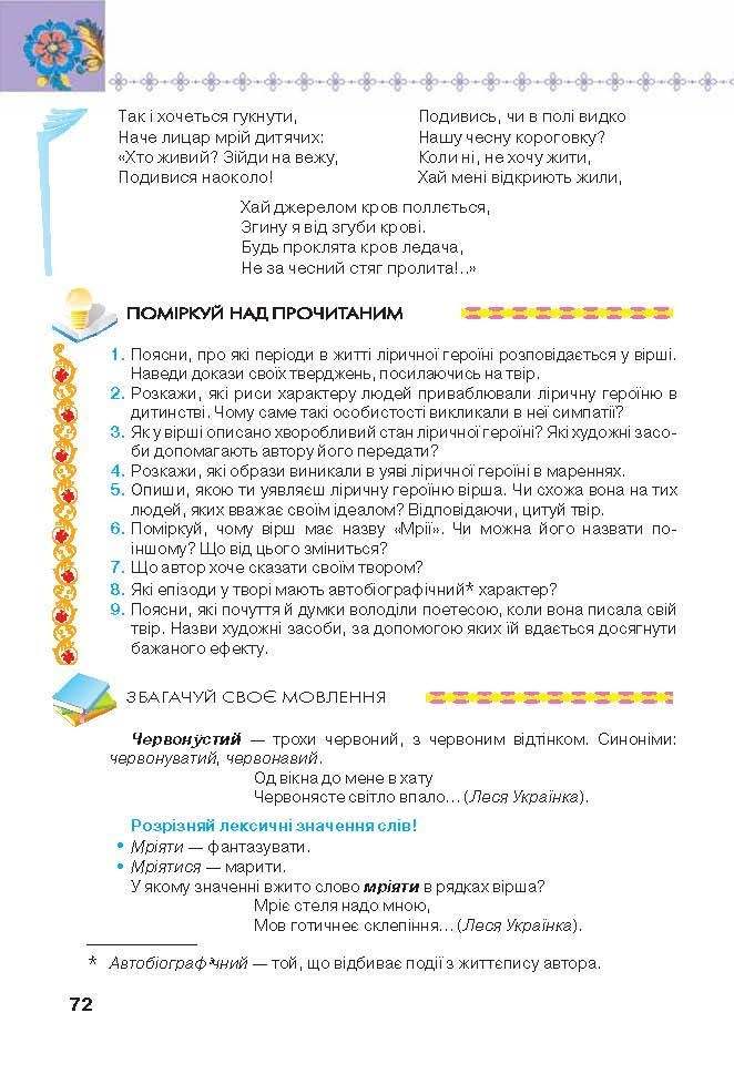 Підручник Українська література 6 клас Коваленко