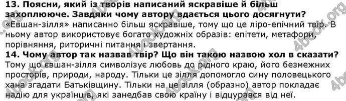 ГДЗ Українська література 6 клас Коваленко