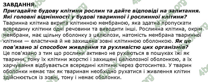 Відповіді Біологія 7 клас Костіков. ГДЗ