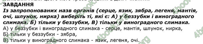 Відповіді Біологія 7 клас Костіков. ГДЗ