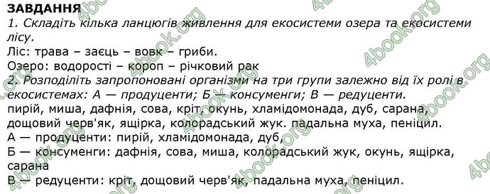 Відповіді Біологія 7 клас Костіков. ГДЗ