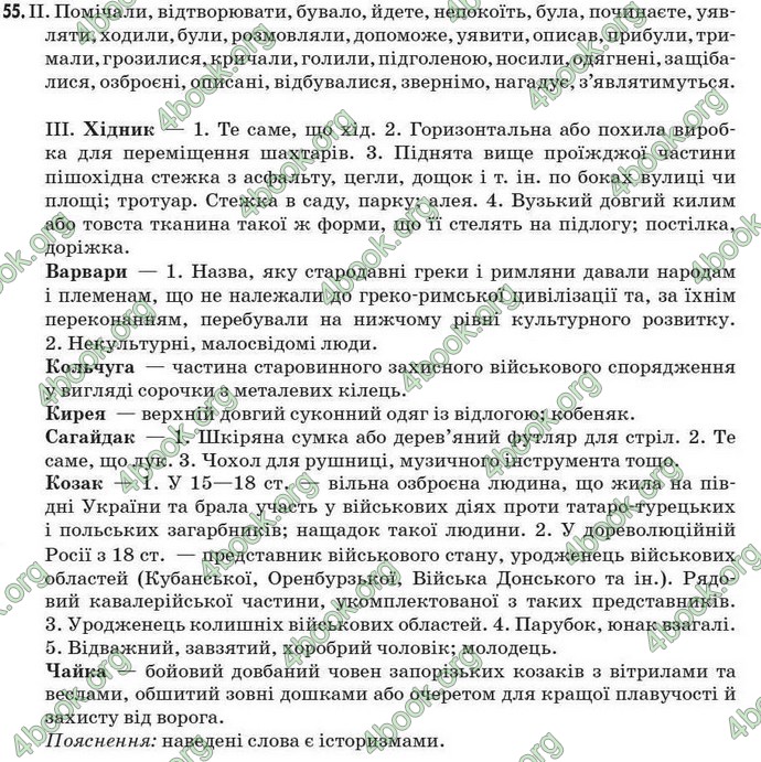 Відповіді Рідна мова 7 клас Пентилюк