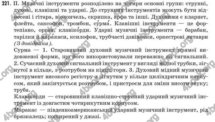 Відповіді Рідна мова 7 клас Пентилюк