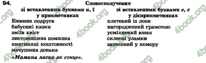 Ответы Українська мова 7 клас Ворон 2007