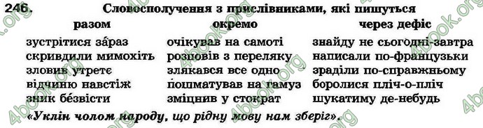 Ответы Українська мова 7 клас Ворон 2007