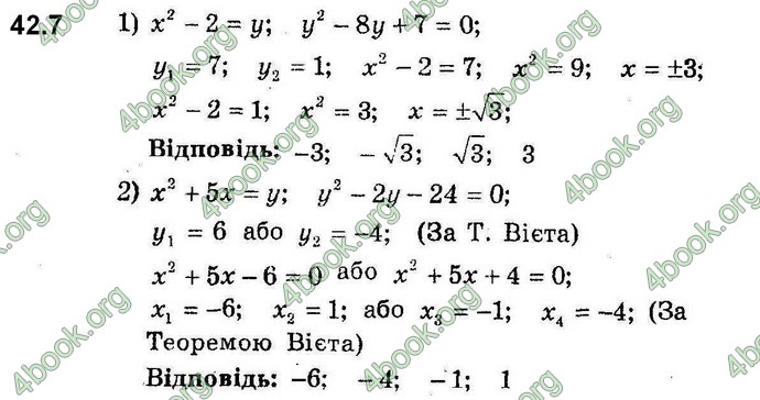 Відповіді Алгебра 8 клас Мерзляк (Погл.). ГДЗ