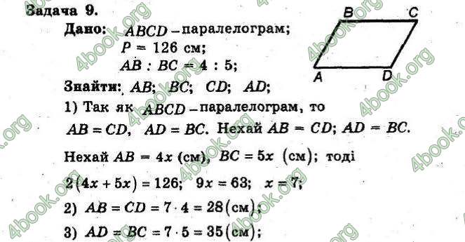 Відповіді Збірник Геометрія 8 клас Мерзляк 2009. ГДЗ