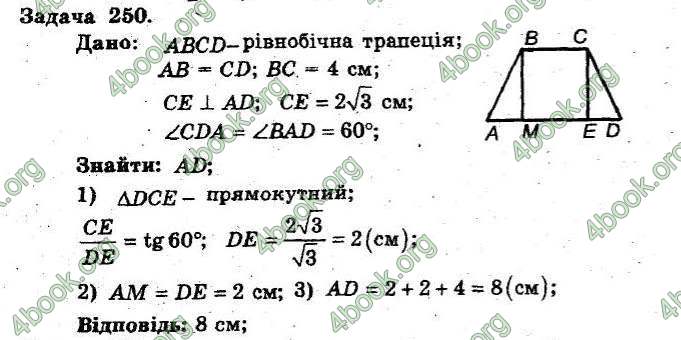 Відповіді Збірник Геометрія 8 клас Мерзляк 2009. ГДЗ