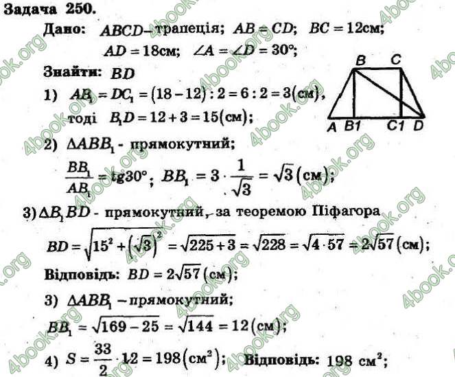 Відповіді Збірник Геометрія 8 клас Мерзляк 2009. ГДЗ