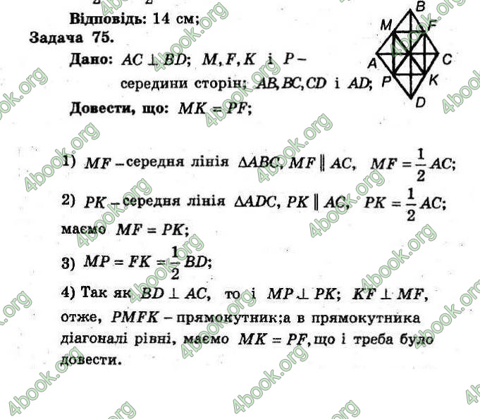 Відповіді Збірник Геометрія 8 клас Мерзляк 2009. ГДЗ