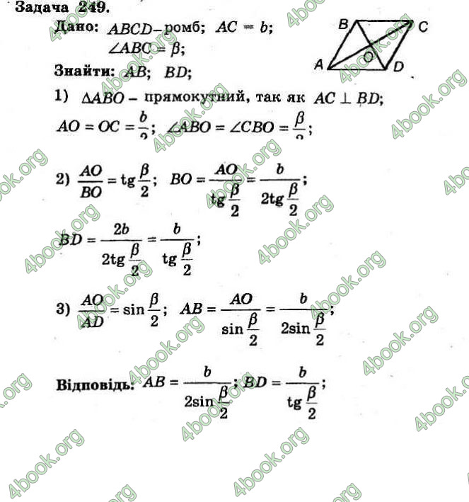 Відповіді Збірник Геометрія 8 клас Мерзляк 2009. ГДЗ