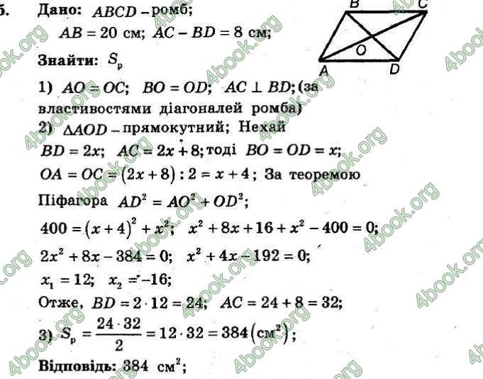 Відповіді Збірник Геометрія 8 клас Мерзляк 2009. ГДЗ