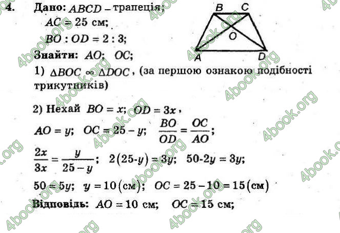 Відповіді Збірник Геометрія 8 клас Мерзляк 2009. ГДЗ