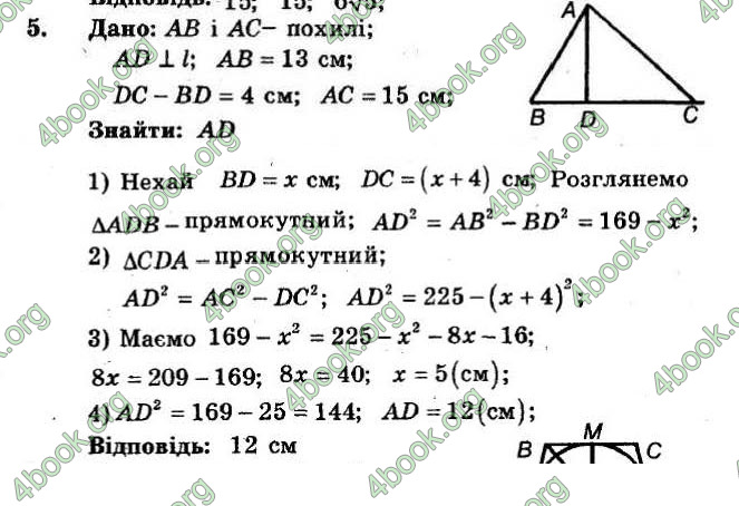 Відповіді Збірник Геометрія 8 клас Мерзляк 2009. ГДЗ