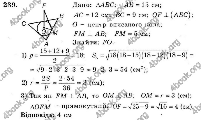 Відповіді Збірник Геометрія 10 клас Мерзляк. ГДЗ