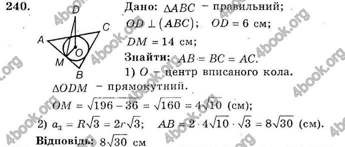 Відповіді Збірник Геометрія 10 клас Мерзляк. ГДЗ