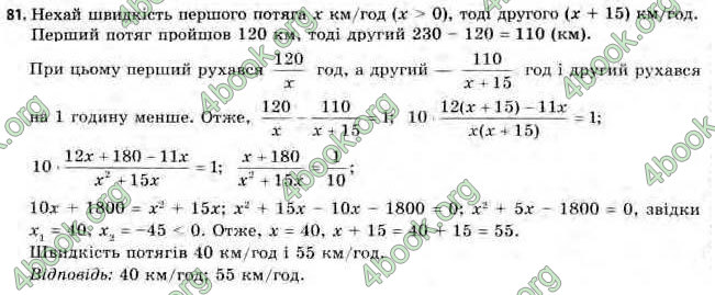 Відповіді Алгебра 11 клас Нелін. ГДЗ