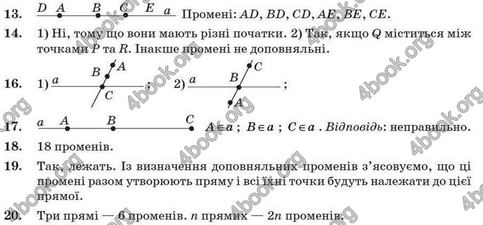 Відповіді Геометрія 7 клас Бурда 2008