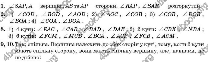 Відповіді Геометрія 7 клас Бурда 2008