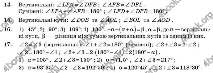 Відповіді Геометрія 7 клас Бурда 2008