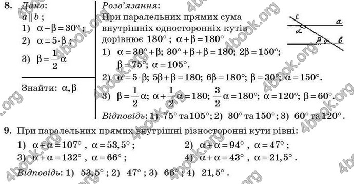 Відповіді Геометрія 7 клас Бурда 2008