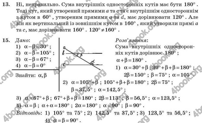 Відповіді Геометрія 7 клас Бурда 2008